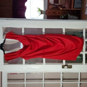 Plus-sized red party/date night dress